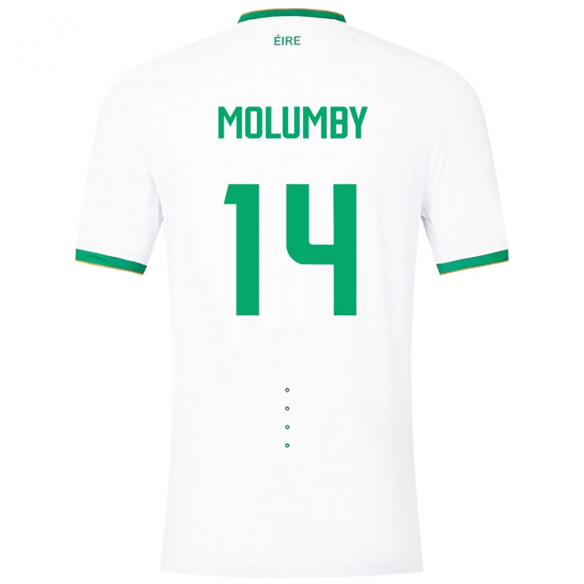 Criança Camisola Irlanda Jayson Molumby #14 Branco Alternativa 24-26 Camisa