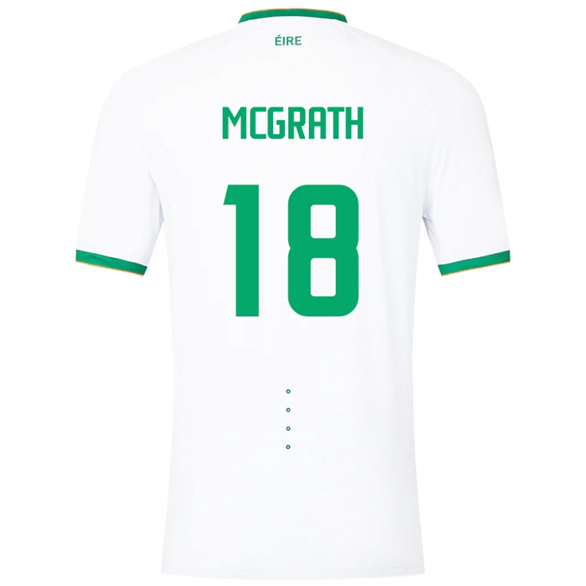 Criança Camisola Irlanda Jamie Mcgrath #18 Branco Alternativa 24-26 Camisa