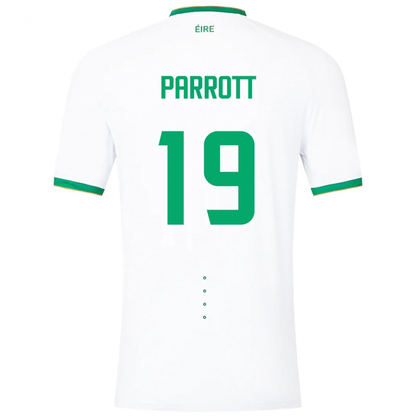 Criança Camisola Irlanda Troy Parrott #19 Branco Alternativa 24-26 Camisa