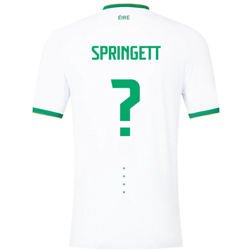 Criança Camisola Irlanda Tony Springett #0 Branco Alternativa 24-26 Camisa