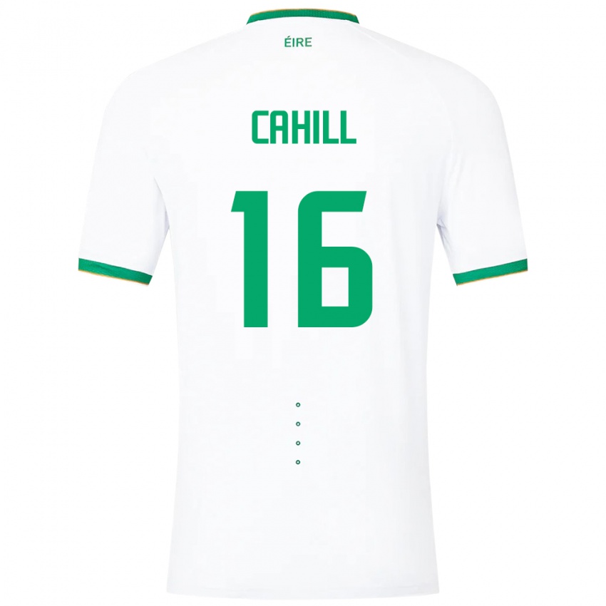 Criança Camisola Irlanda Killian Cahill #16 Branco Alternativa 24-26 Camisa