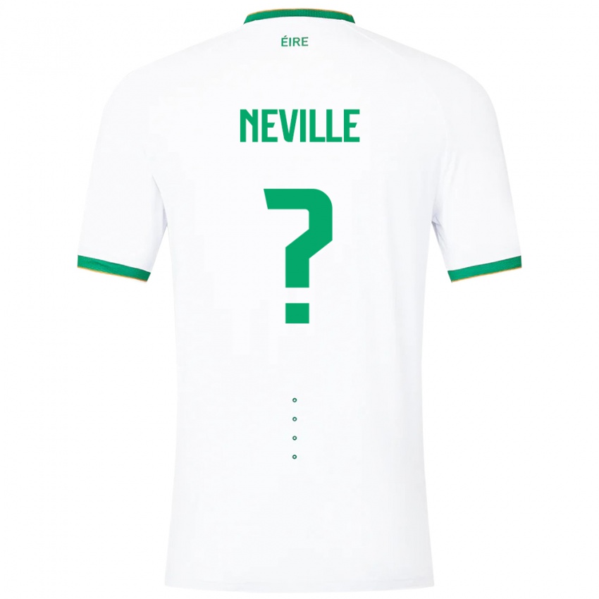 Criança Camisola Irlanda Harvey Neville #0 Branco Alternativa 24-26 Camisa