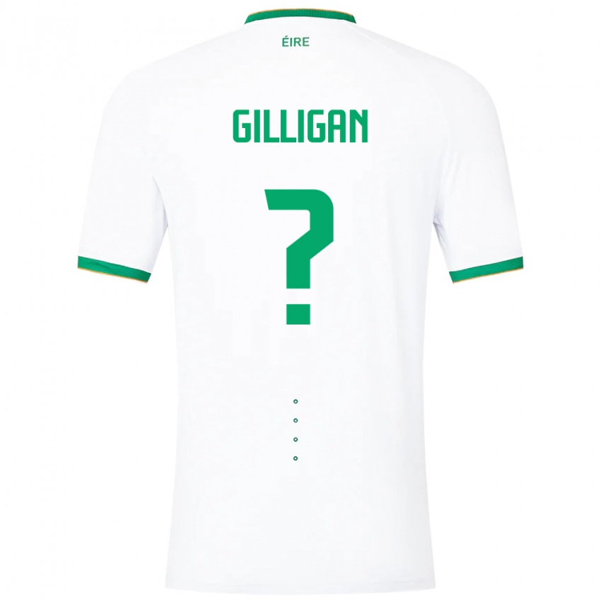 Criança Camisola Irlanda Ciaran Gilligan #0 Branco Alternativa 24-26 Camisa