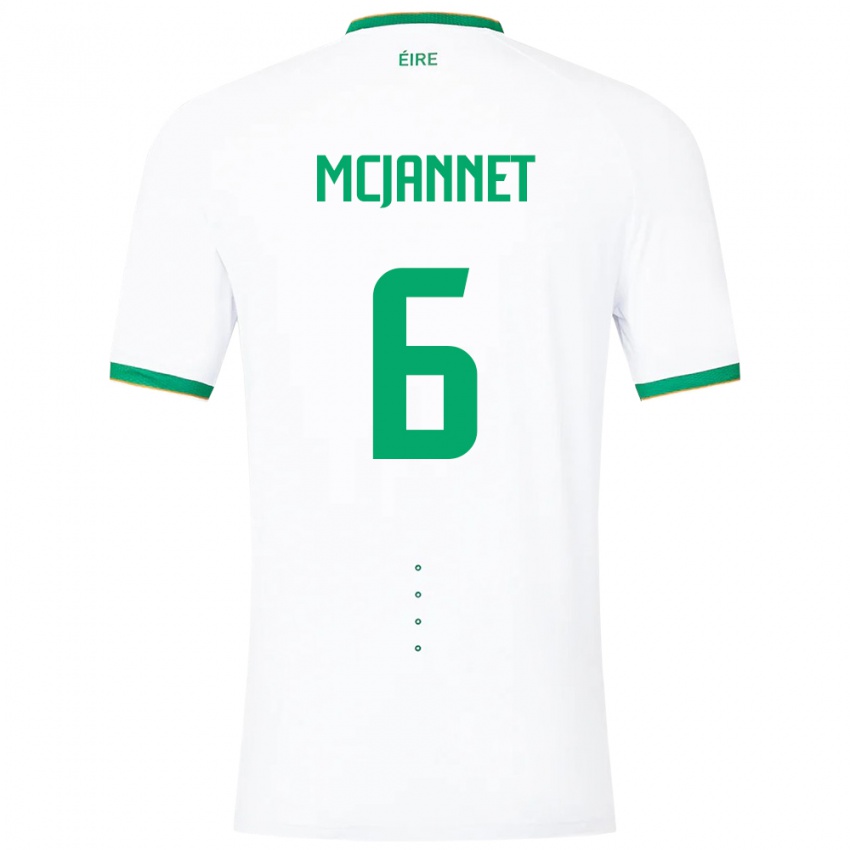 Criança Camisola Irlanda Ed Mcjannet #6 Branco Alternativa 24-26 Camisa