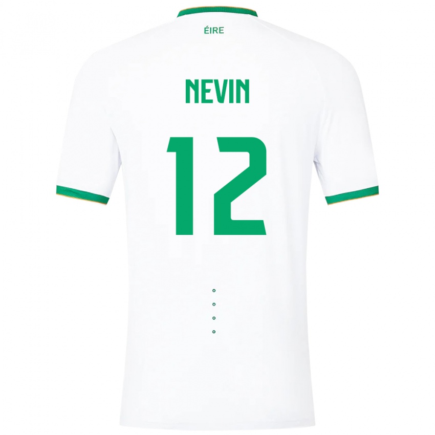 Criança Camisola Irlanda Harry Nevin #12 Branco Alternativa 24-26 Camisa