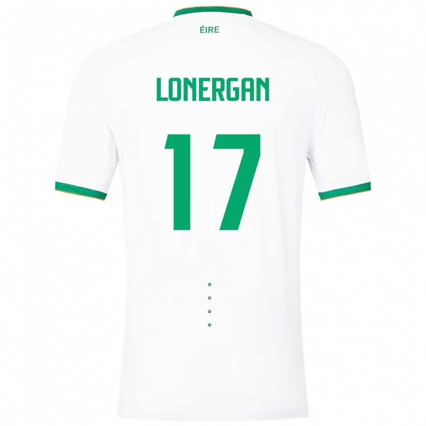 Criança Camisola Irlanda Tom Lonergan #17 Branco Alternativa 24-26 Camisa