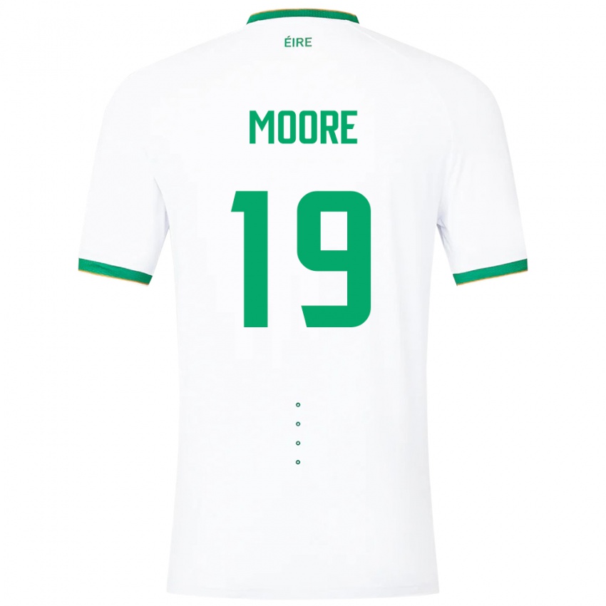 Criança Camisola Irlanda Sean Moore #19 Branco Alternativa 24-26 Camisa