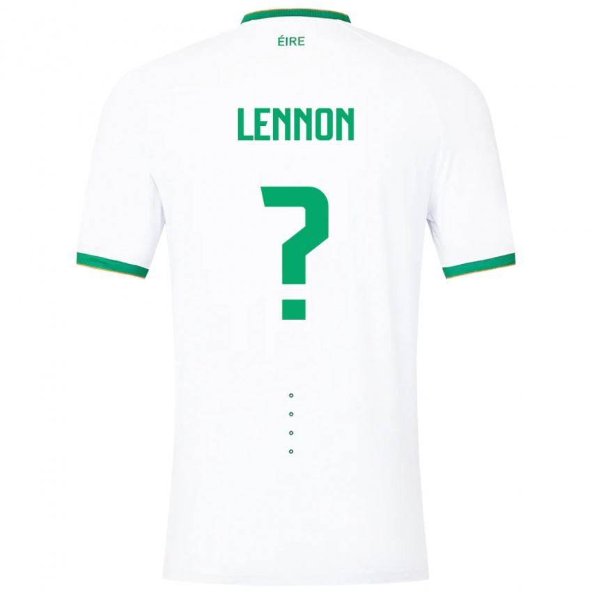 Criança Camisola Irlanda Adam Lennon #0 Branco Alternativa 24-26 Camisa