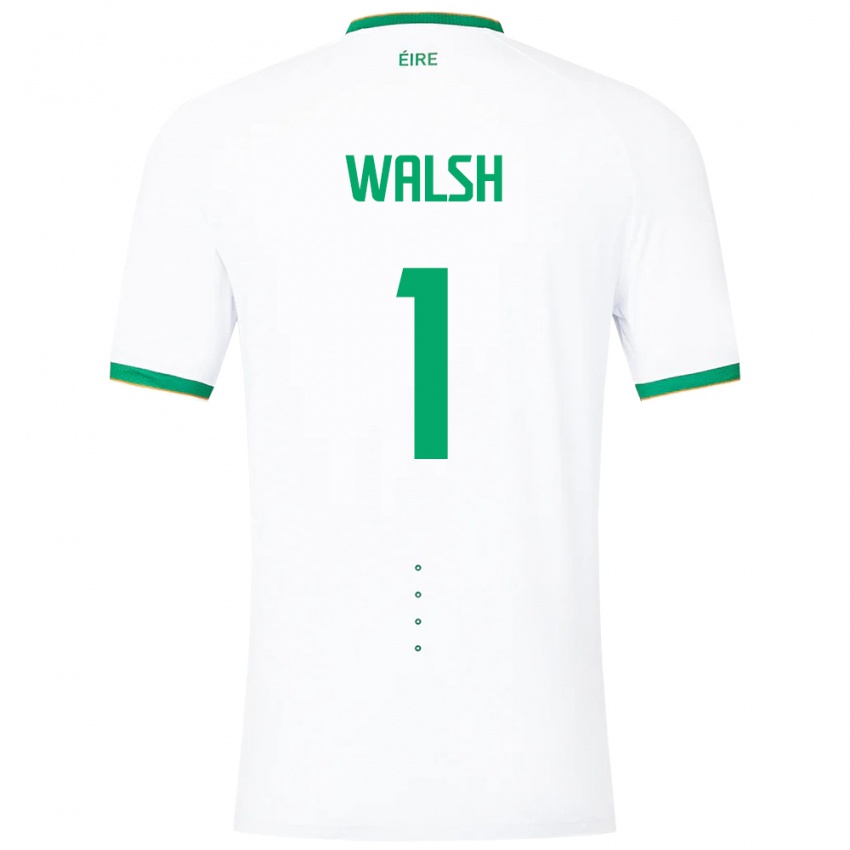 Criança Camisola Irlanda Conor Walsh #1 Branco Alternativa 24-26 Camisa