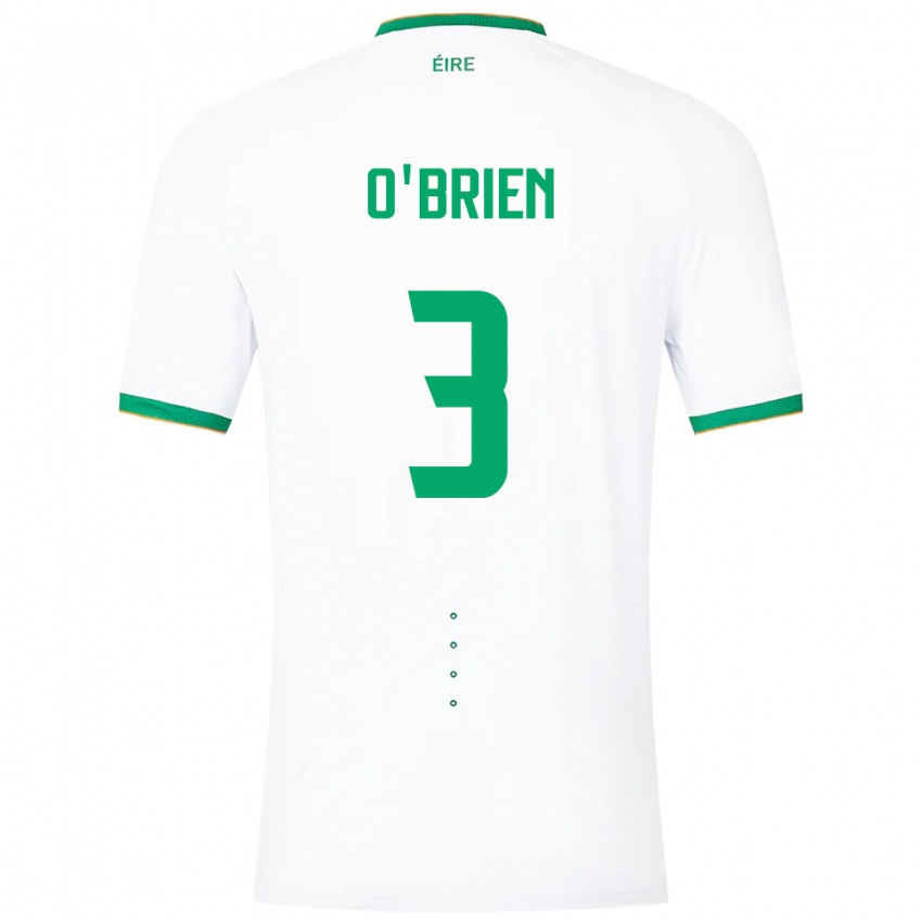 Criança Camisola Irlanda Luke O'brien #3 Branco Alternativa 24-26 Camisa