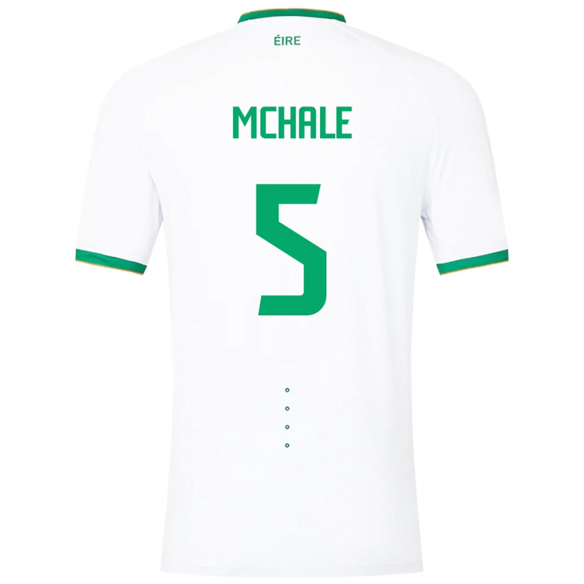 Criança Camisola Irlanda Sean Mchale #5 Branco Alternativa 24-26 Camisa