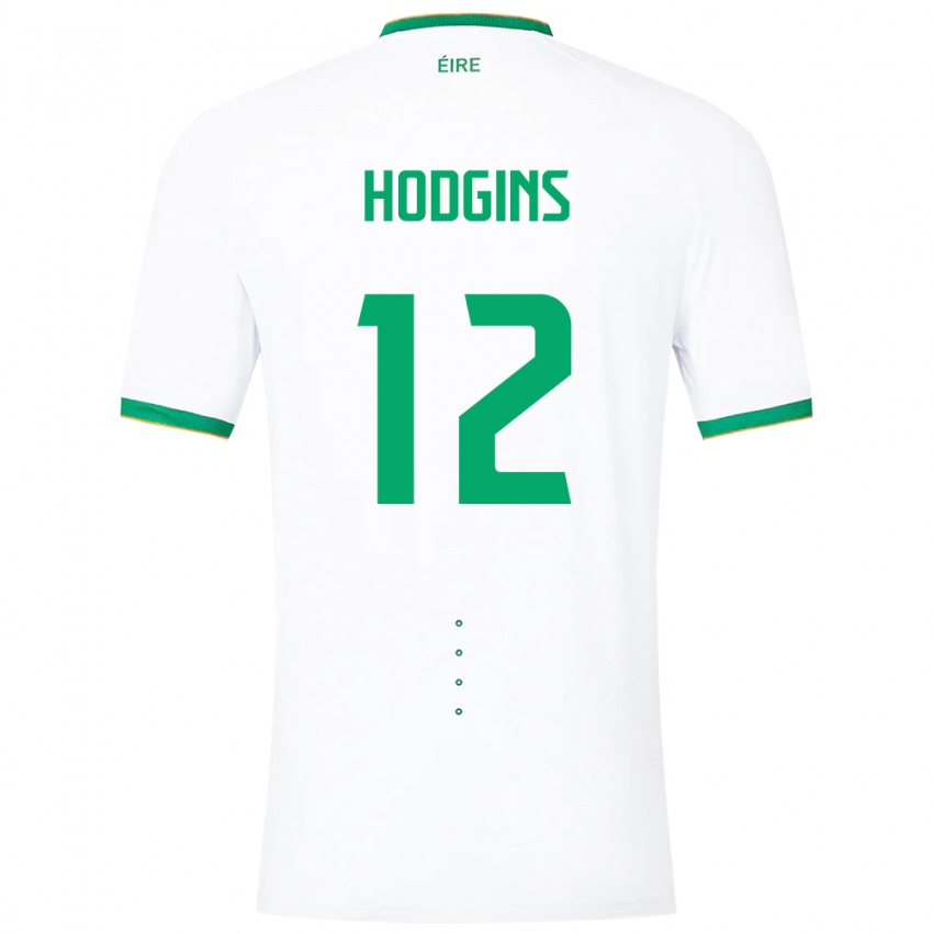 Criança Camisola Irlanda Gavin Hodgins #12 Branco Alternativa 24-26 Camisa