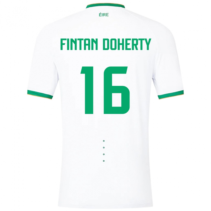 Criança Camisola Irlanda Fintan Doherty #16 Branco Alternativa 24-26 Camisa