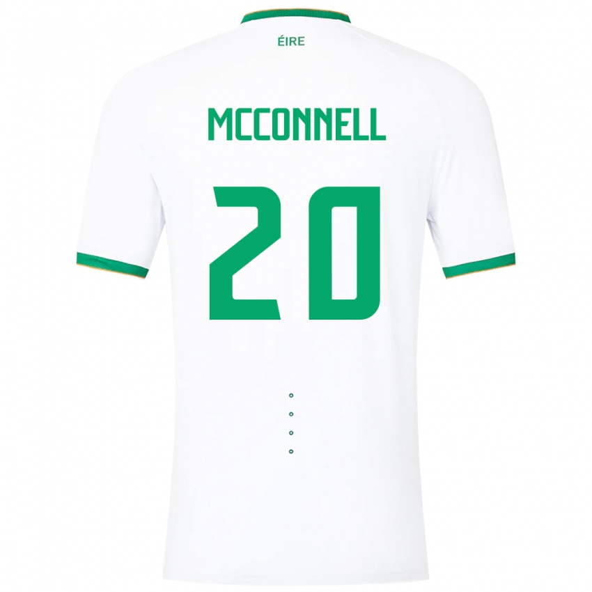 Criança Camisola Irlanda Glenn Mcconnell #20 Branco Alternativa 24-26 Camisa