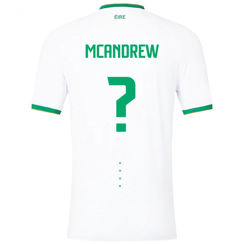 Criança Camisola Irlanda Niall Mcandrew #0 Branco Alternativa 24-26 Camisa