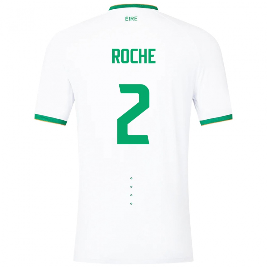 Criança Camisola Irlanda James Roche #2 Branco Alternativa 24-26 Camisa