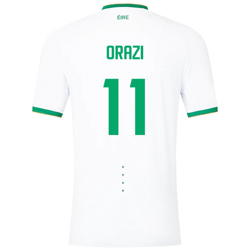 Criança Camisola Irlanda Ike Orazi #11 Branco Alternativa 24-26 Camisa