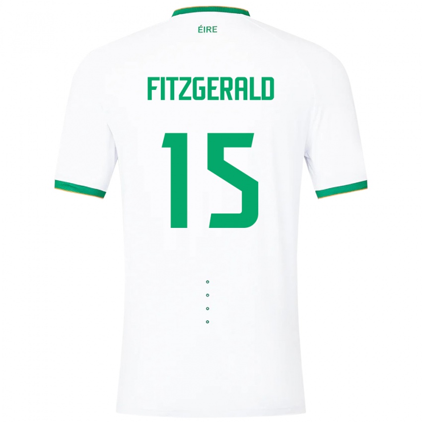 Criança Camisola Irlanda Kyle Fitzgerald #15 Branco Alternativa 24-26 Camisa