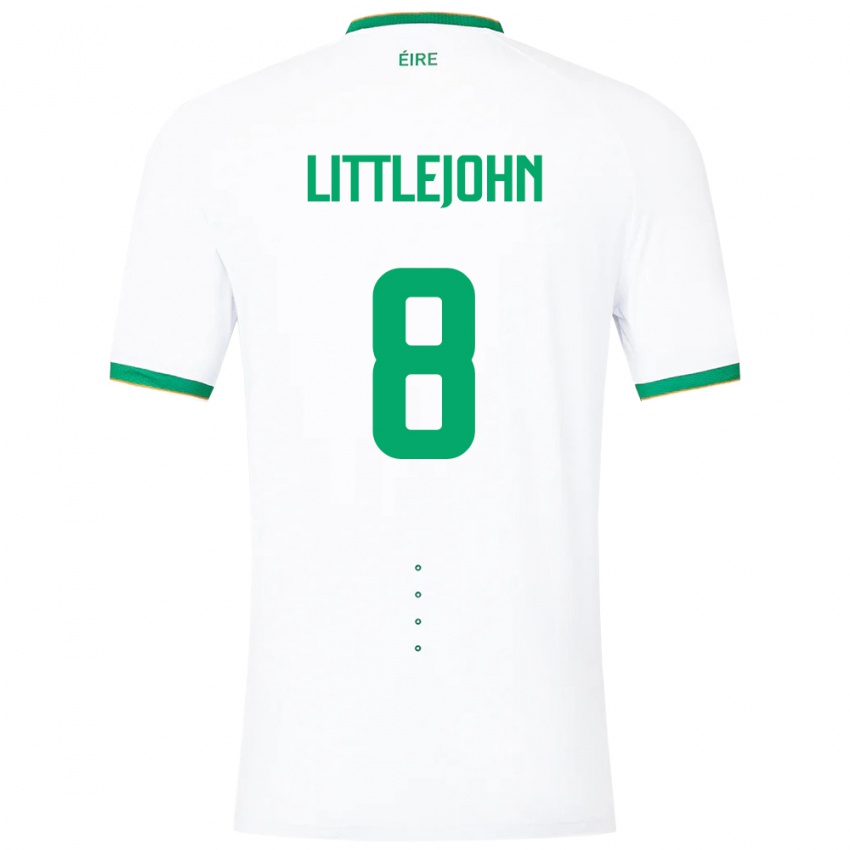 Criança Camisola Irlanda Ruesha Littlejohn #8 Branco Alternativa 24-26 Camisa