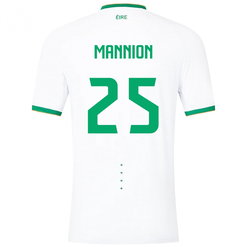 Criança Camisola Irlanda Aoife Mannion #25 Branco Alternativa 24-26 Camisa