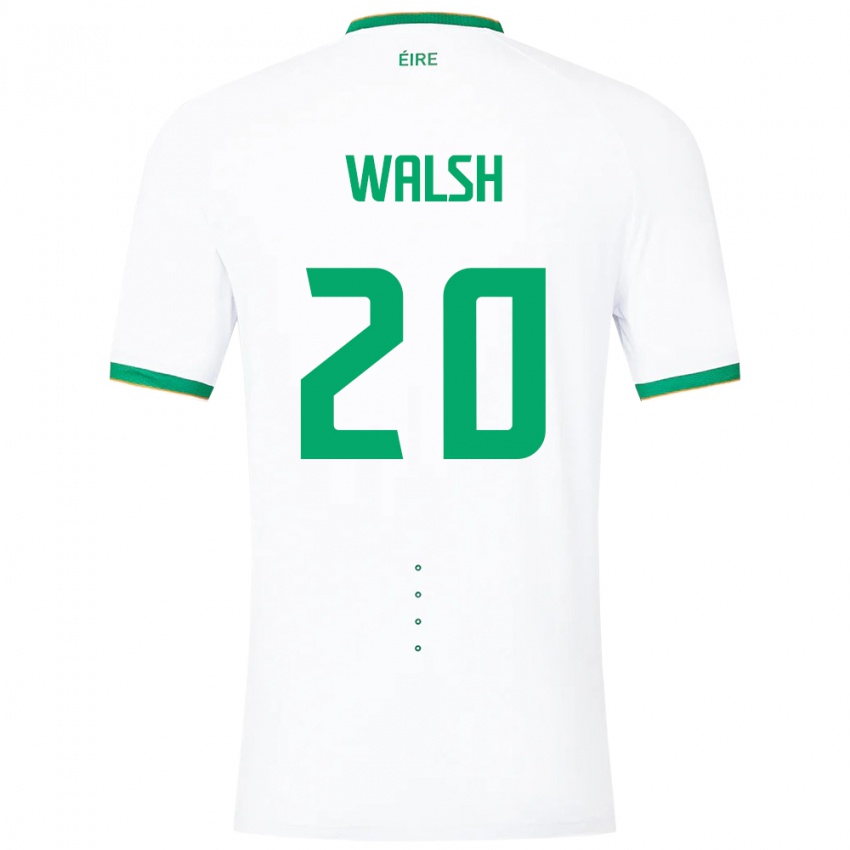 Criança Camisola Irlanda Claire Walsh #20 Branco Alternativa 24-26 Camisa