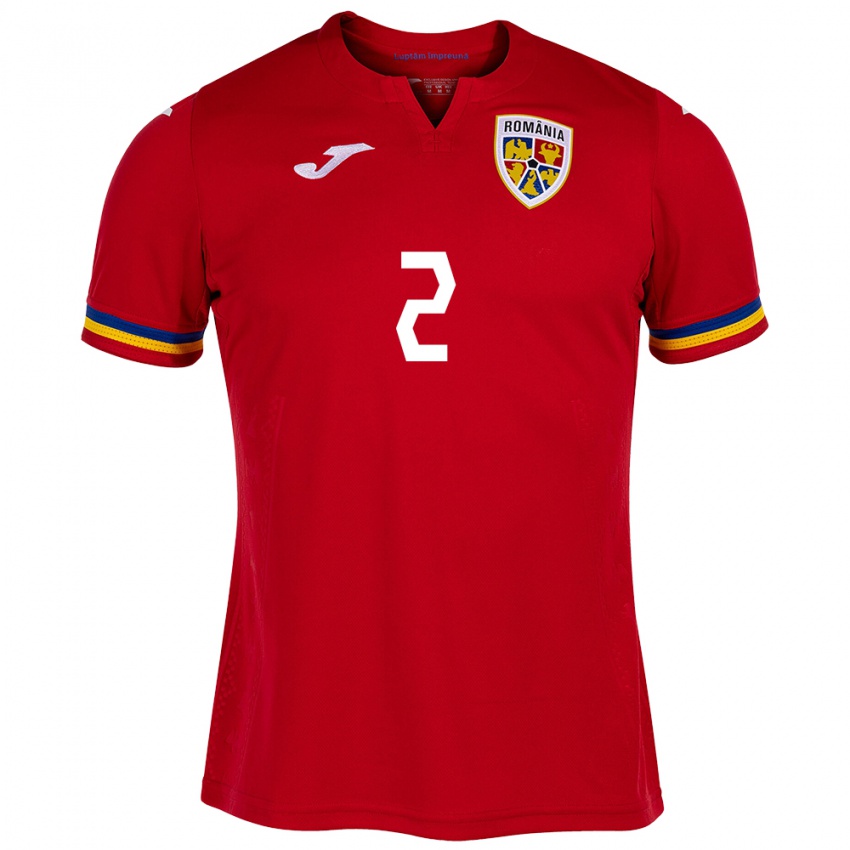 Criança Camisola Romênia Sergiu Pîrvulescu #2 Vermelho Alternativa 24-26 Camisa