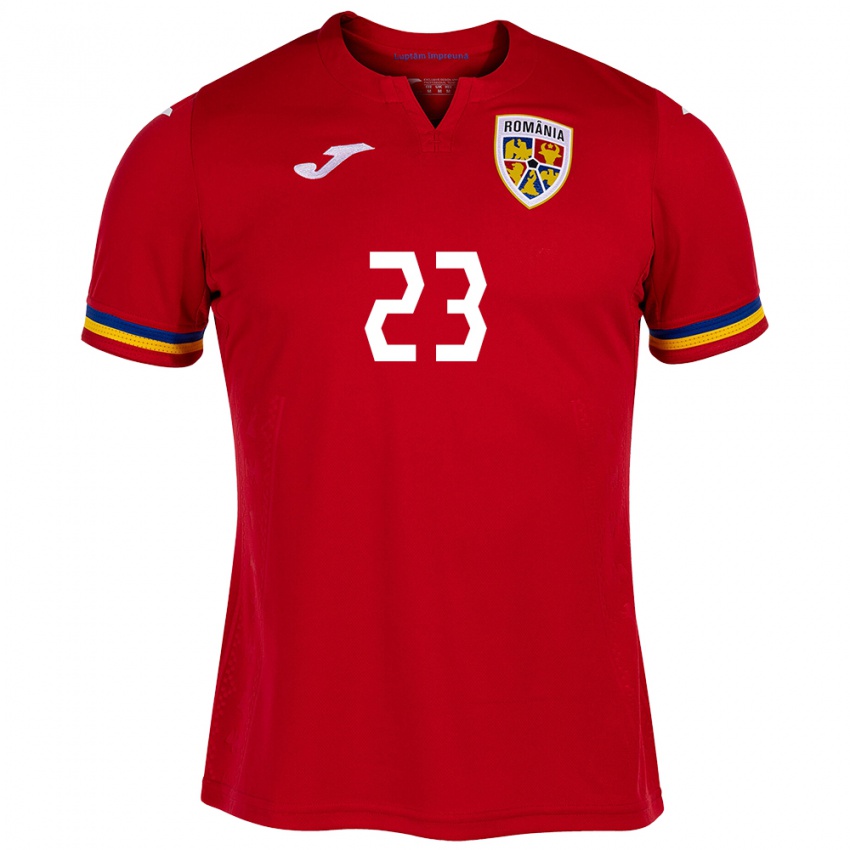 Criança Camisola Romênia Andres Dumitrescu #23 Vermelho Alternativa 24-26 Camisa