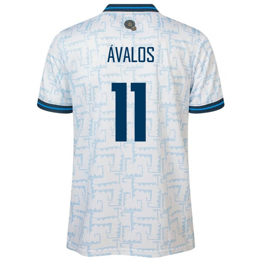 Criança Camisola El Salvador Raúl Ávalos #11 Branco Alternativa 24-26 Camisa