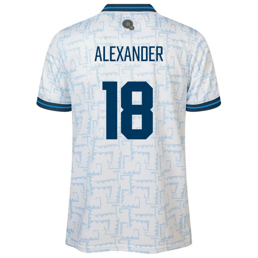 Criança Camisola El Salvador Alexander Aguilar #18 Branco Alternativa 24-26 Camisa