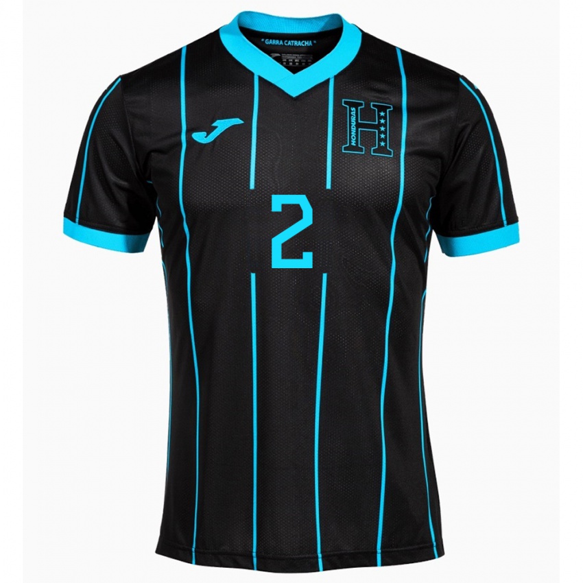 Criança Camisola Honduras Kevin Álvarez #2 Preto Alternativa 24-26 Camisa