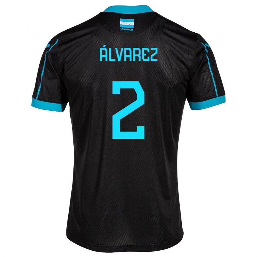 Criança Camisola Honduras Kevin Álvarez #2 Preto Alternativa 24-26 Camisa