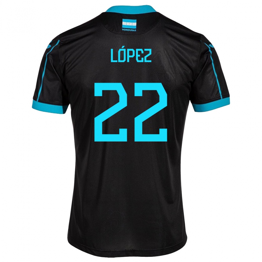 Criança Camisola Honduras Luis López #22 Preto Alternativa 24-26 Camisa