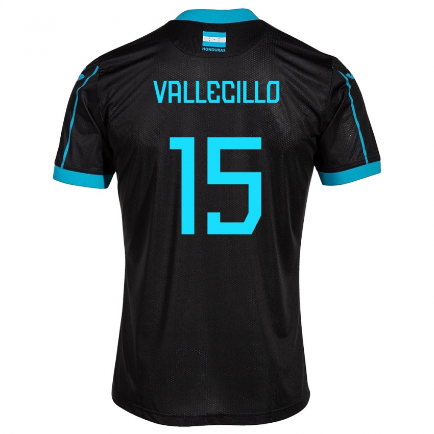 Criança Camisola Honduras Eric Vallecillo #15 Preto Alternativa 24-26 Camisa