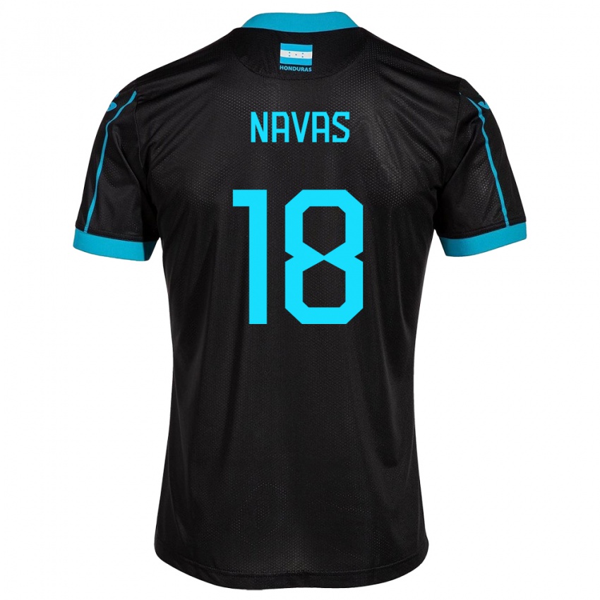 Criança Camisola Honduras Johan Navas #18 Preto Alternativa 24-26 Camisa