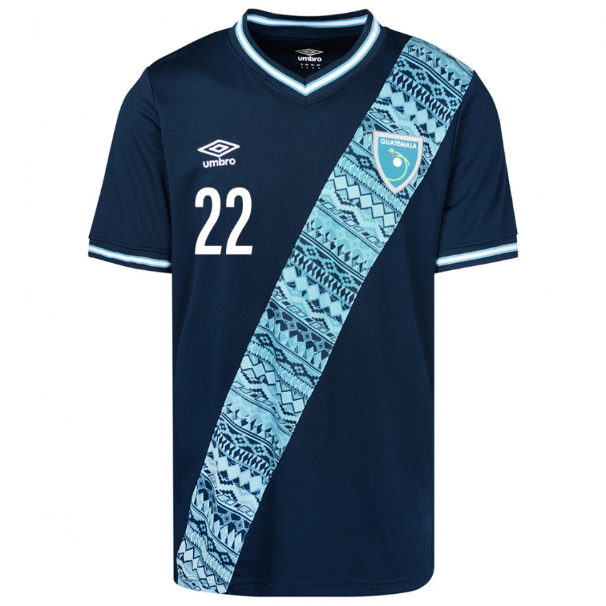 Criança Camisola Guatemala Diego Santis #22 Azul Alternativa 24-26 Camisa