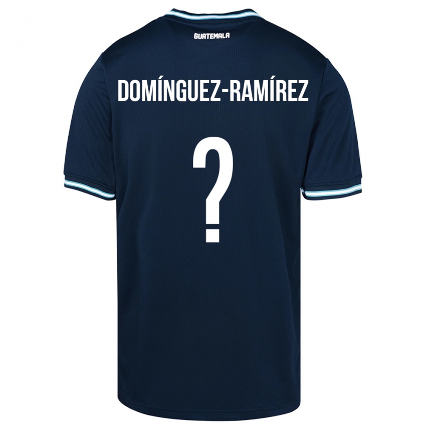 Criança Camisola Guatemala Marco Domínguez-Ramírez #0 Azul Alternativa 24-26 Camisa