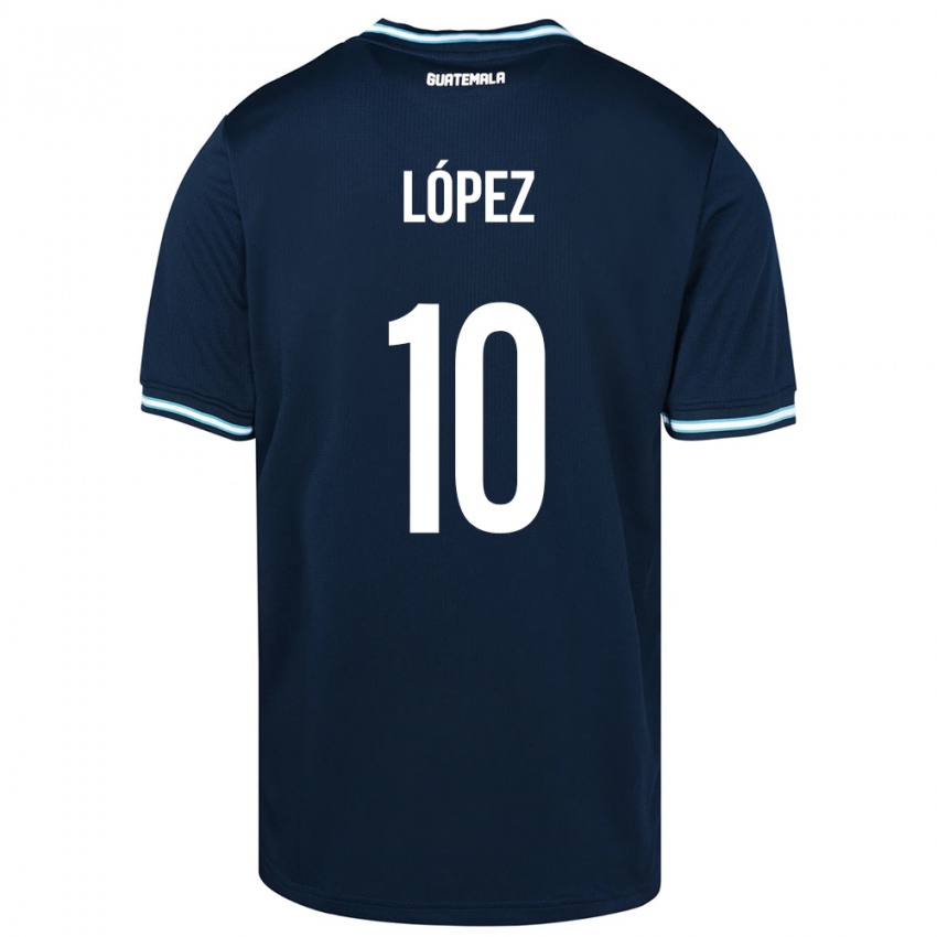 Criança Camisola Guatemala Antonio López #10 Azul Alternativa 24-26 Camisa