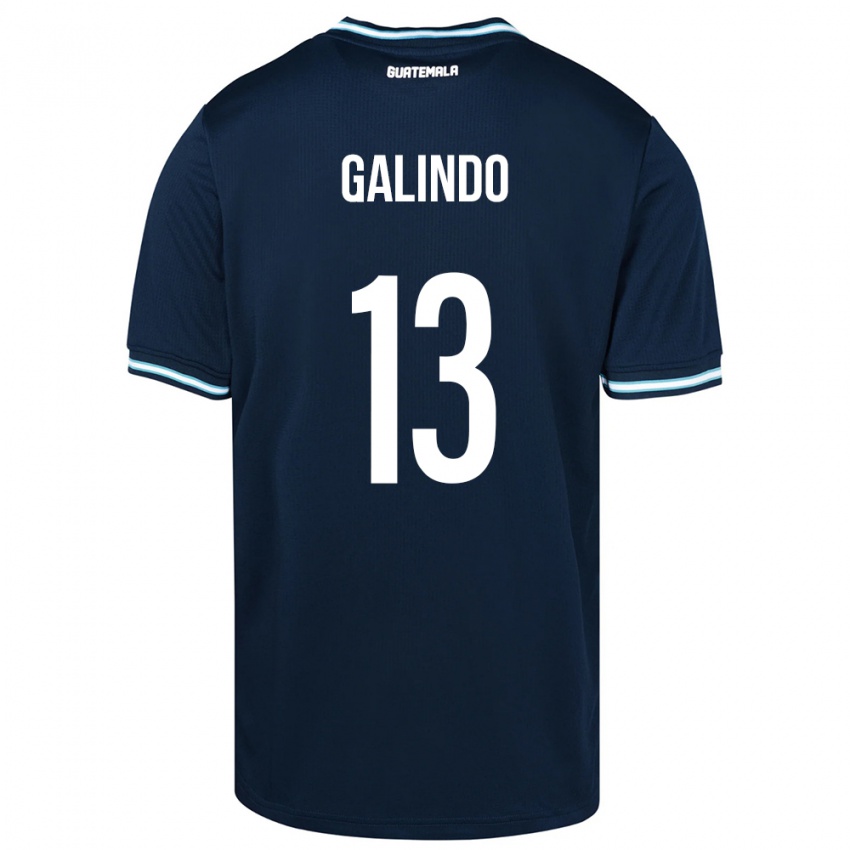 Criança Camisola Guatemala Alejandro Galindo #13 Azul Alternativa 24-26 Camisa