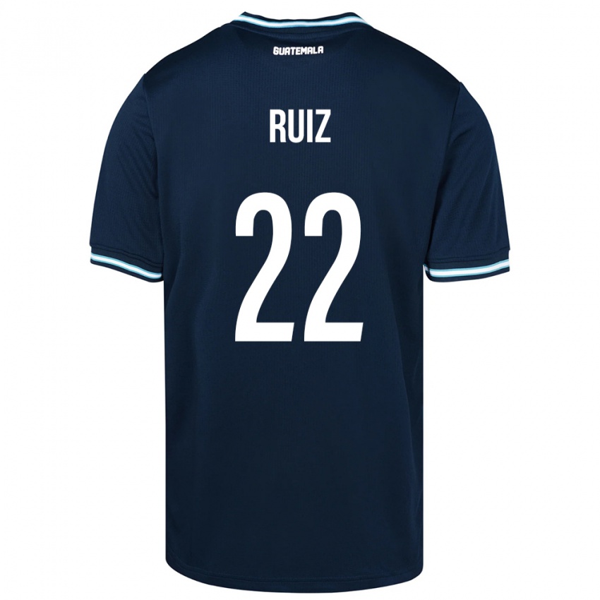 Criança Camisola Guatemala Kevin Ruiz #22 Azul Alternativa 24-26 Camisa