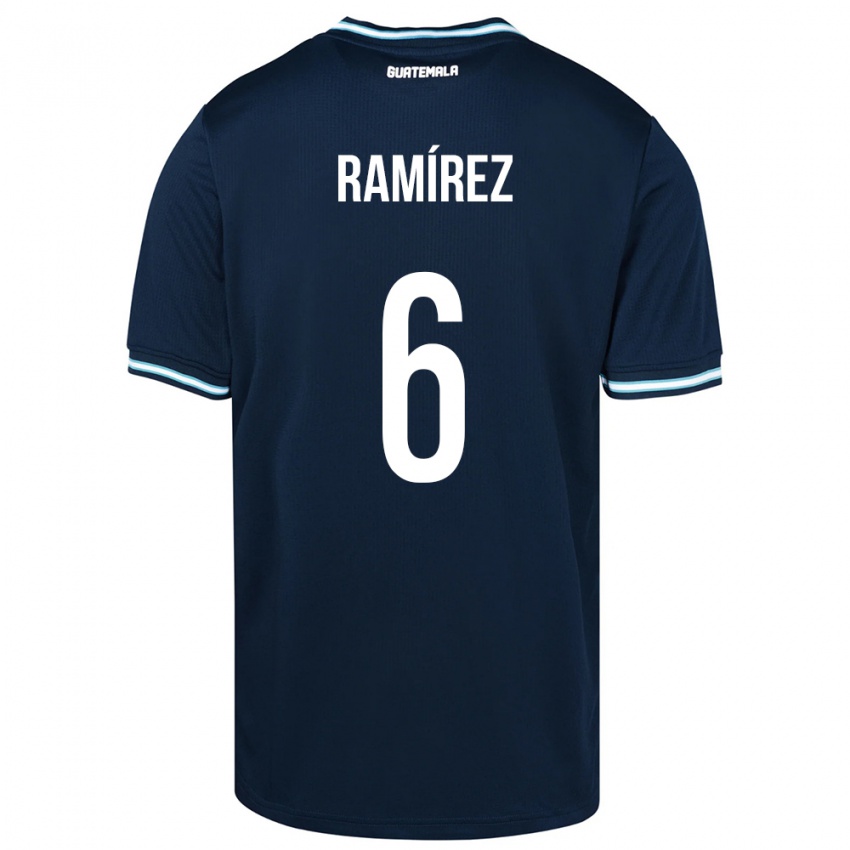 Criança Camisola Guatemala Kevin Ramírez #6 Azul Alternativa 24-26 Camisa