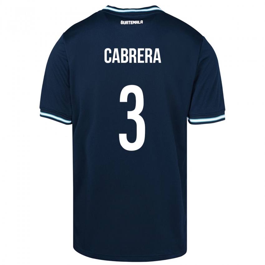 Criança Camisola Guatemala Gabriel Cabrera #3 Azul Alternativa 24-26 Camisa