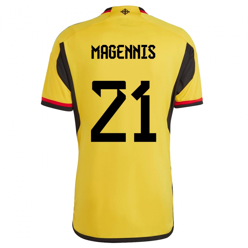 Criança Camisola Irlanda Do Norte Josh Magennis #21 Branco Alternativa 24-26 Camisa