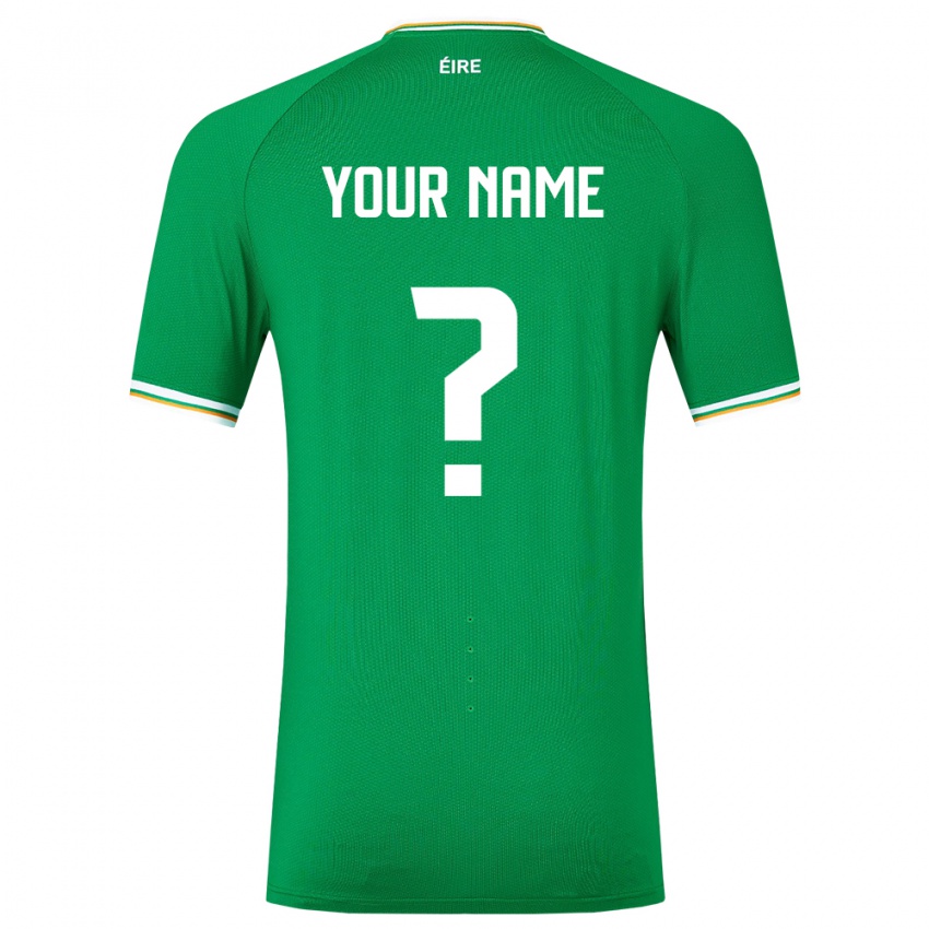 Homem Camisola Irlanda Seu Nome #0 Verde Principal 24-26 Camisa