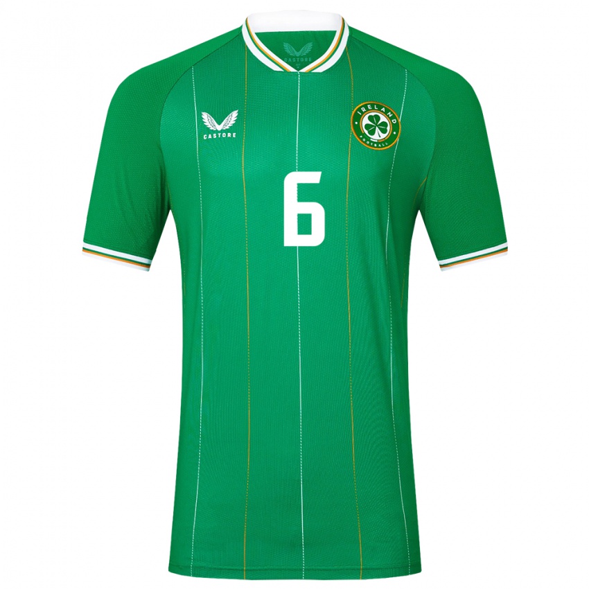 Homem Camisola Irlanda Josh Cullen #6 Verde Principal 24-26 Camisa