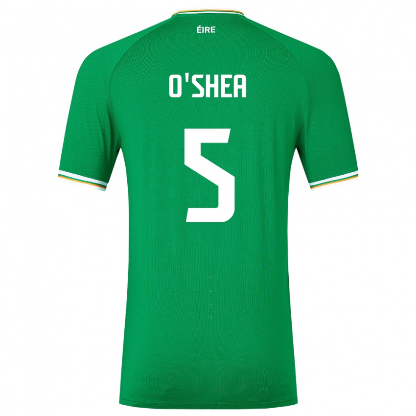 Homem Camisola Irlanda Dara O'shea #5 Verde Principal 24-26 Camisa