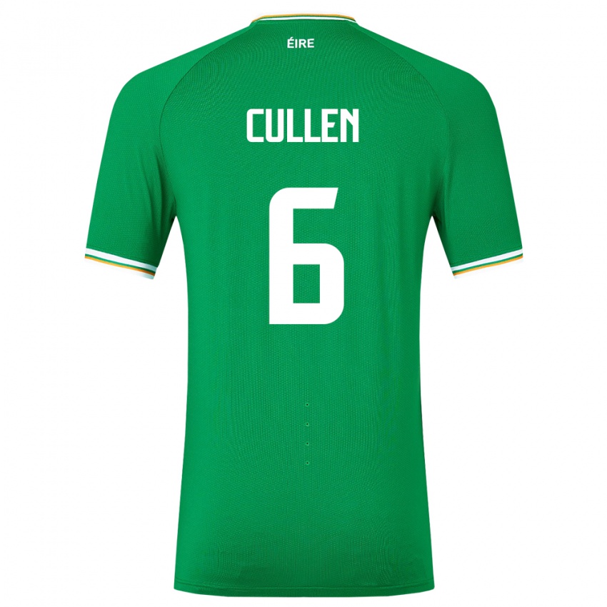 Homem Camisola Irlanda Josh Cullen #6 Verde Principal 24-26 Camisa