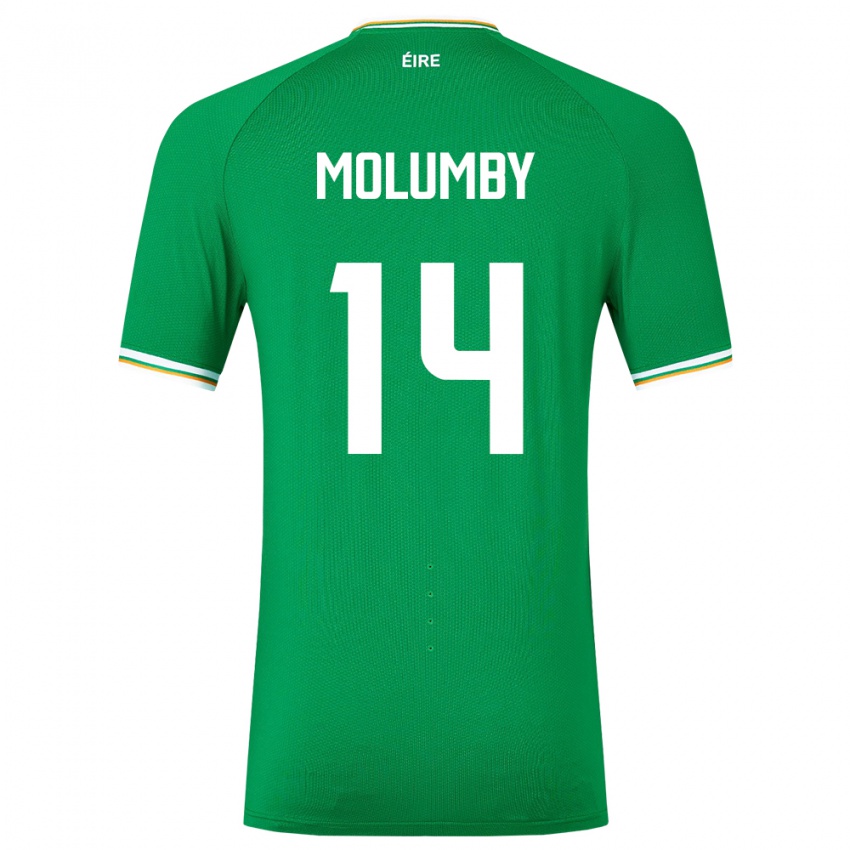 Homem Camisola Irlanda Jayson Molumby #14 Verde Principal 24-26 Camisa