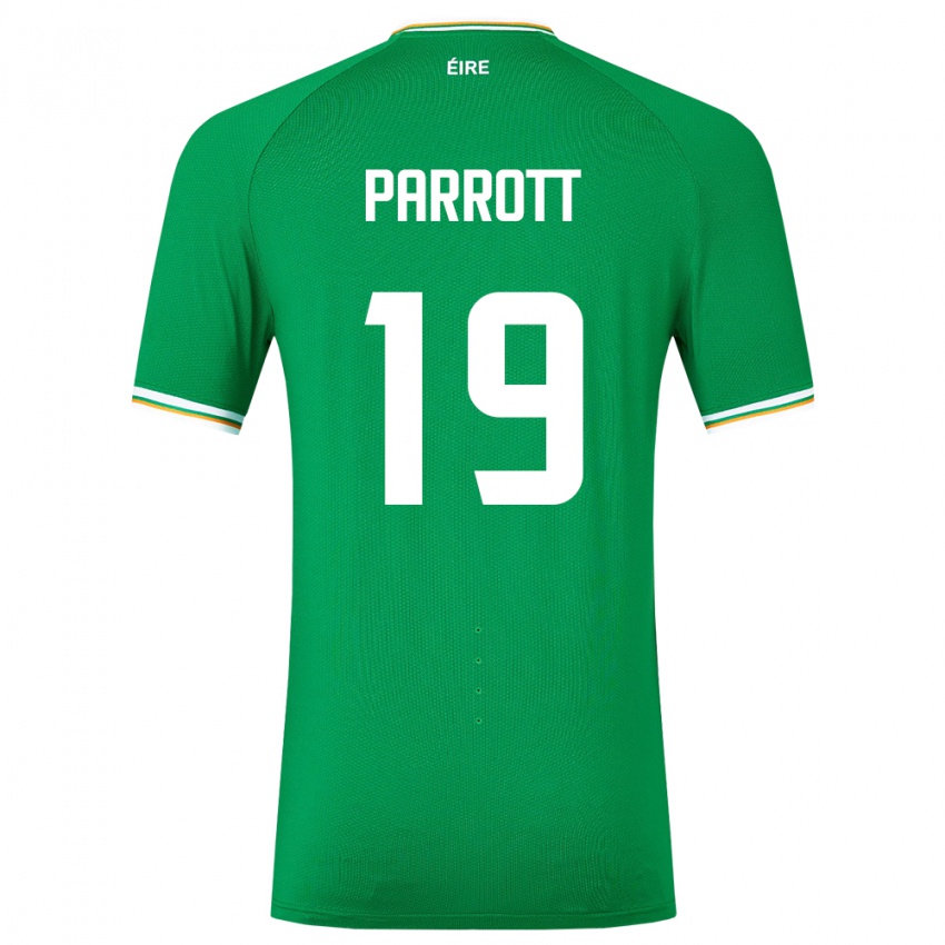 Homem Camisola Irlanda Troy Parrott #19 Verde Principal 24-26 Camisa