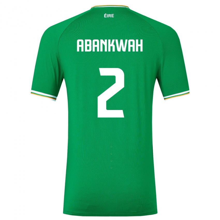 Homem Camisola Irlanda James Abankwah #2 Verde Principal 24-26 Camisa