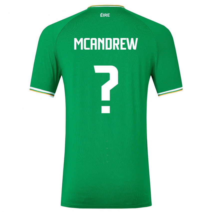 Homem Camisola Irlanda Niall Mcandrew #0 Verde Principal 24-26 Camisa